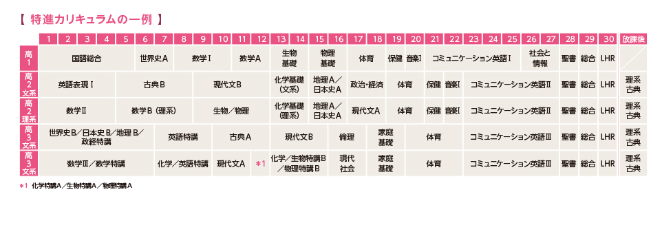特進選抜カリキュラム