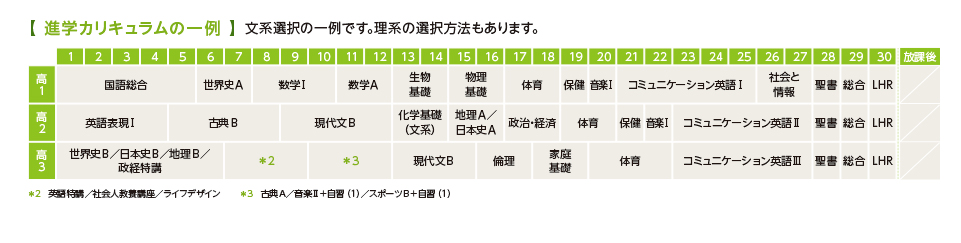 進学カリキュラム