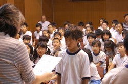 水泳大会　表彰式