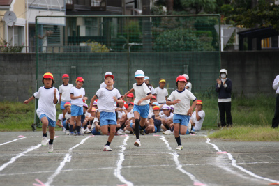 運動会の予行練習