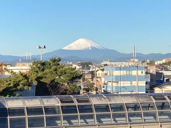 初冬の富士山