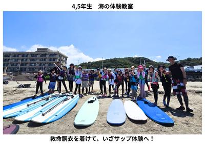 海の体験教室　サップを体験